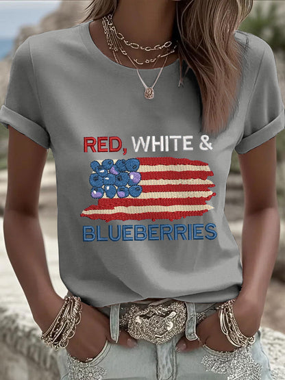 Women's 'Red White & Blueberries' T-shirt