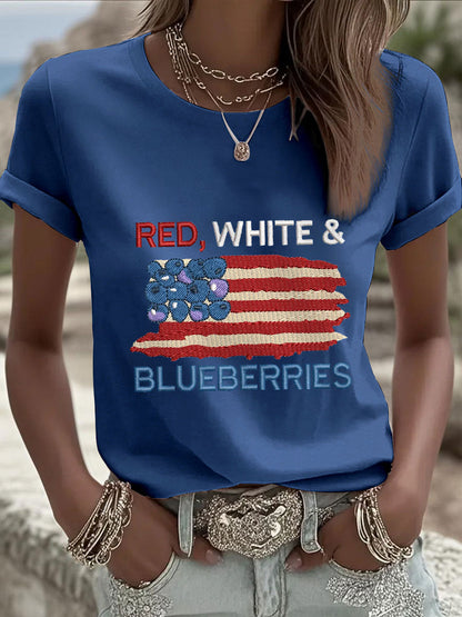 Women's 'Red White & Blueberries' T-shirt