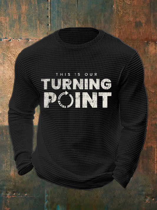 Men's Charlie Kirk THIS IS OUR TURNING POINT Commemorative Long Sleeve T-Shirt