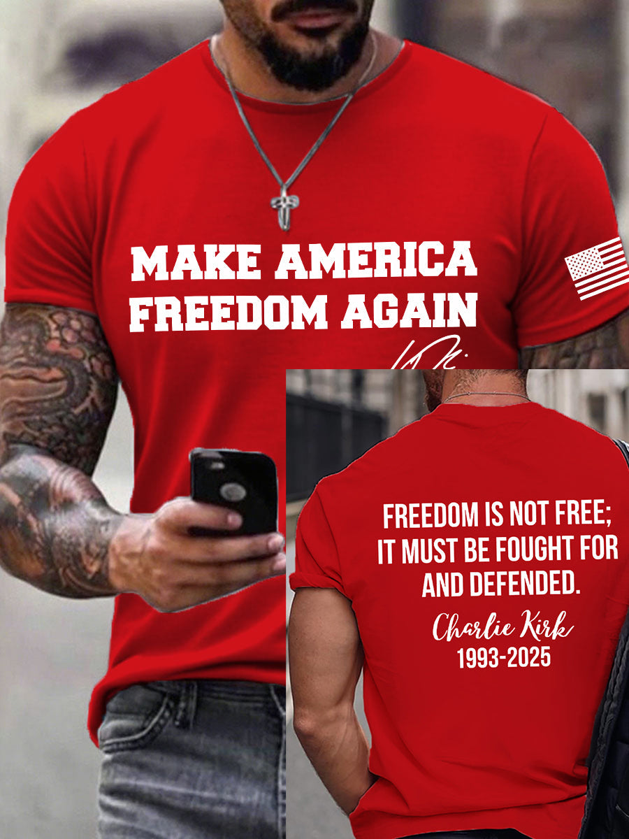 Men's make america freedom again T-shirt