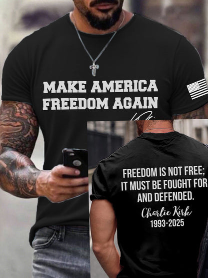 Men's make america freedom again T-shirt