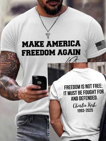 Men's make america freedom again T-shirt