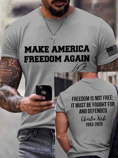 Men's make america freedom again T-shirt