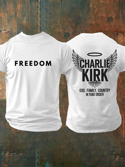 Men's Freedom Is Not Free R.I.P Charlie Kirk Short Sleeve T-shirt