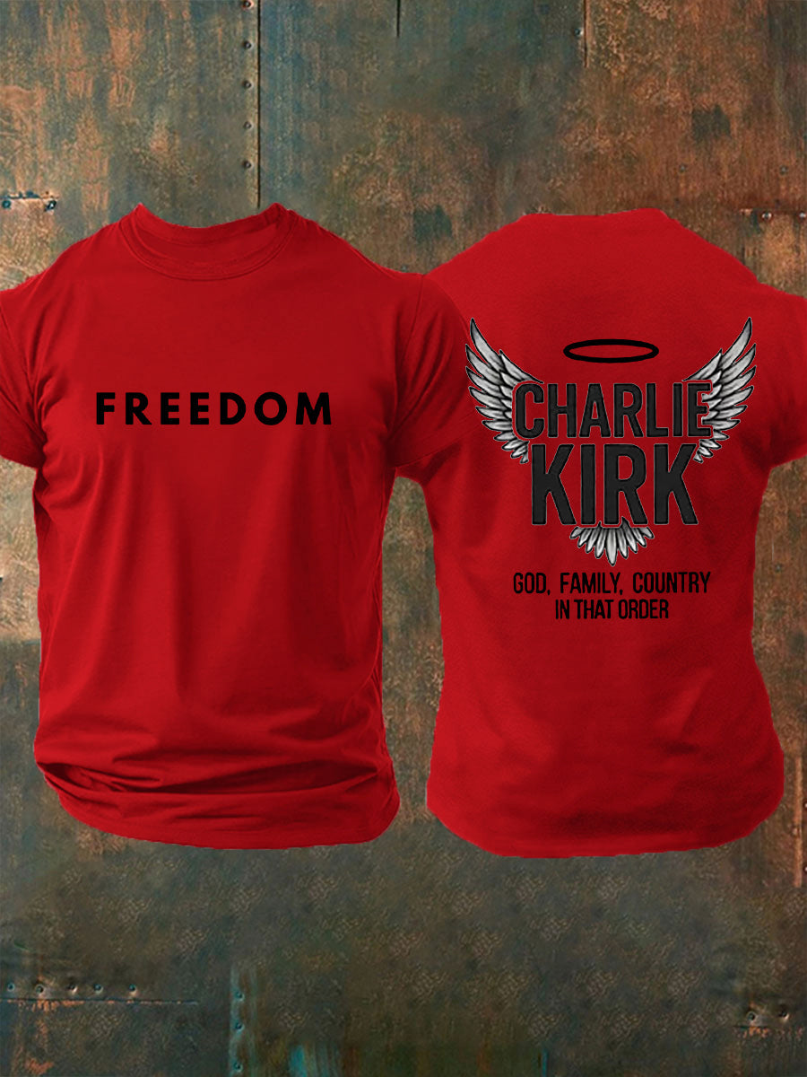 Men's Freedom Is Not Free R.I.P Charlie Kirk Short Sleeve T-shirt
