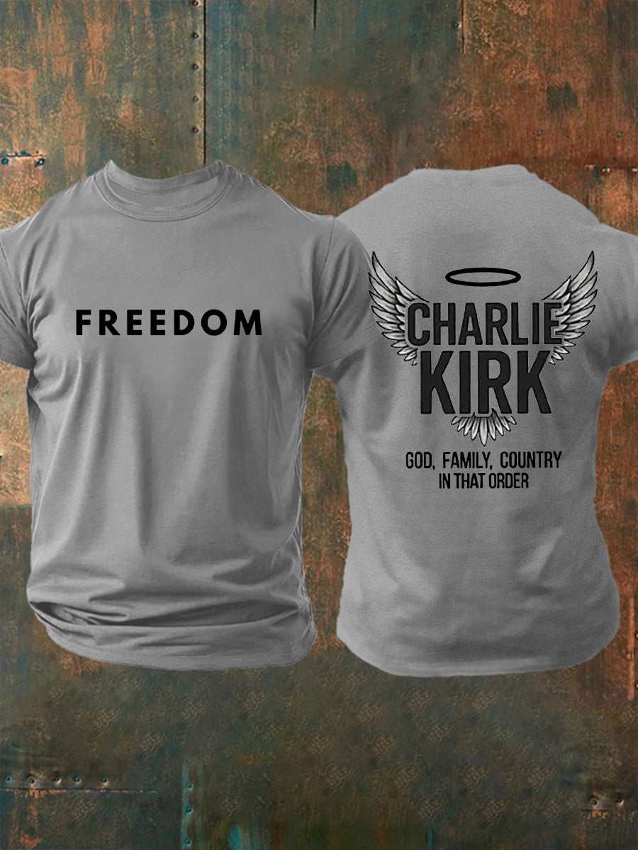Men's Freedom Is Not Free R.I.P Charlie Kirk Short Sleeve T-shirt