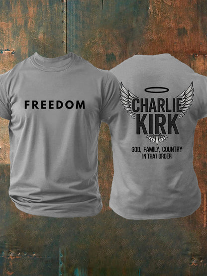 Men's Freedom Is Not Free R.I.P Charlie Kirk Short Sleeve T-shirt