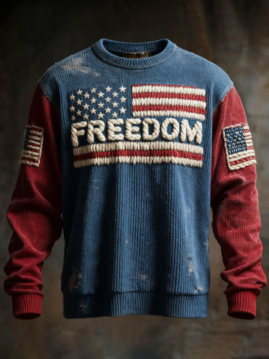 Men's Freedom Printed Casual T-shirt