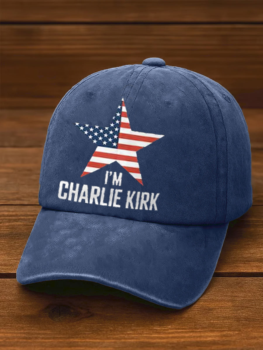 Unisex I am Charlie Kirk Print Hat
