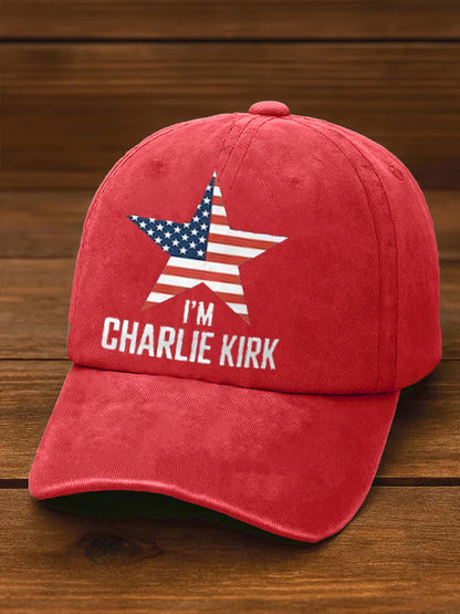 Unisex I am Charlie Kirk Print Hat