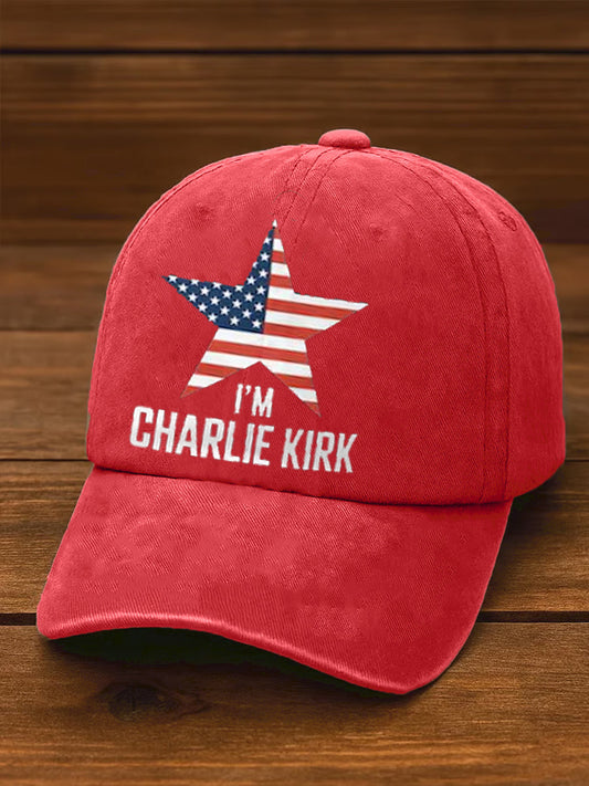 Unisex I am Charlie Kirk Print Hat