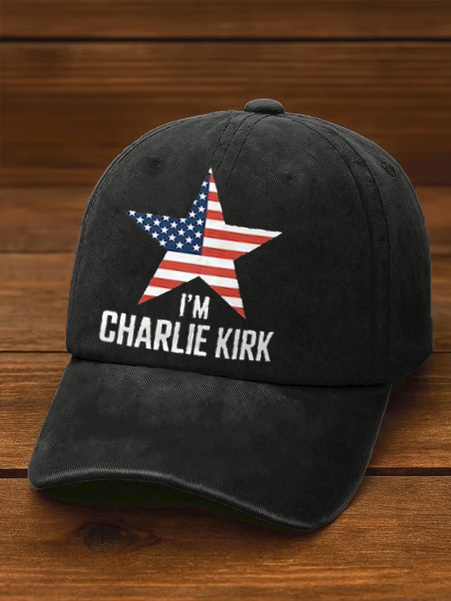 Unisex I am Charlie Kirk Print Hat