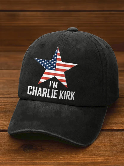 Unisex I am Charlie Kirk Print Hat