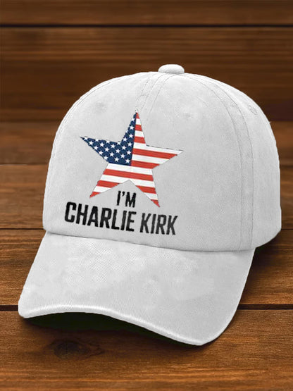 Unisex I am Charlie Kirk Print Hat