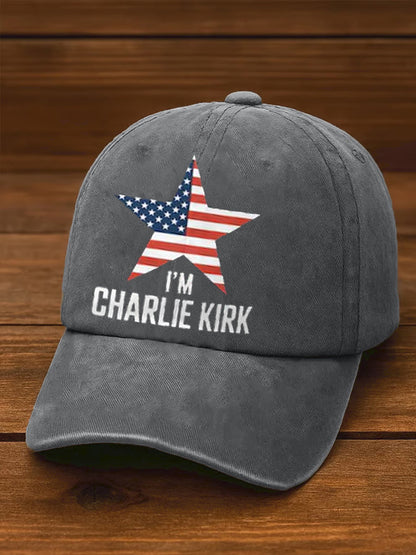 Unisex I am Charlie Kirk Print Hat