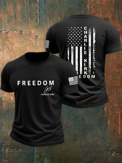 Men's Freedom Is Not Free R.I.P Charlie Kirk Short Sleeve T-shirt