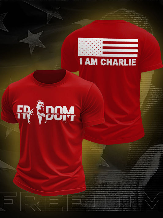 Men's Freedom I Am Charlie Printed T-shirt