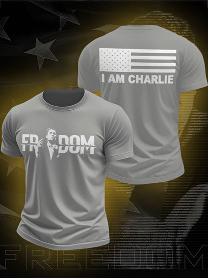 Men's Freedom I Am Charlie Printed T-shirt