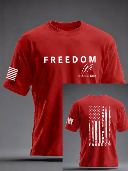Men's Freedom Is Not Free R.I.P Charlie Kirk Short Sleeve T-shirt