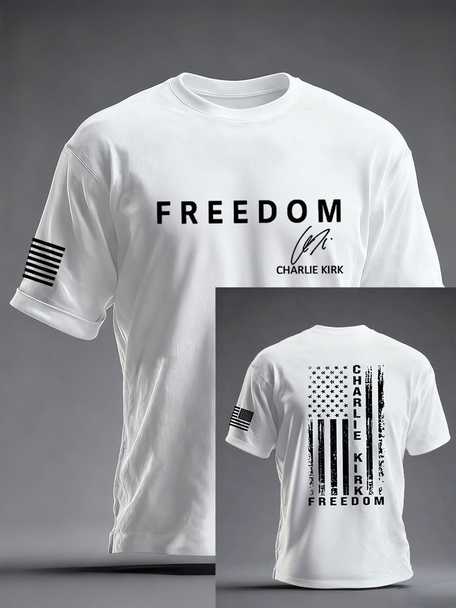 Men's Freedom Is Not Free R.I.P Charlie Kirk Short Sleeve T-shirt