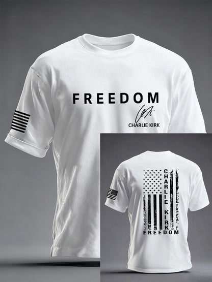 Men's Freedom Is Not Free R.I.P Charlie Kirk Short Sleeve T-shirt