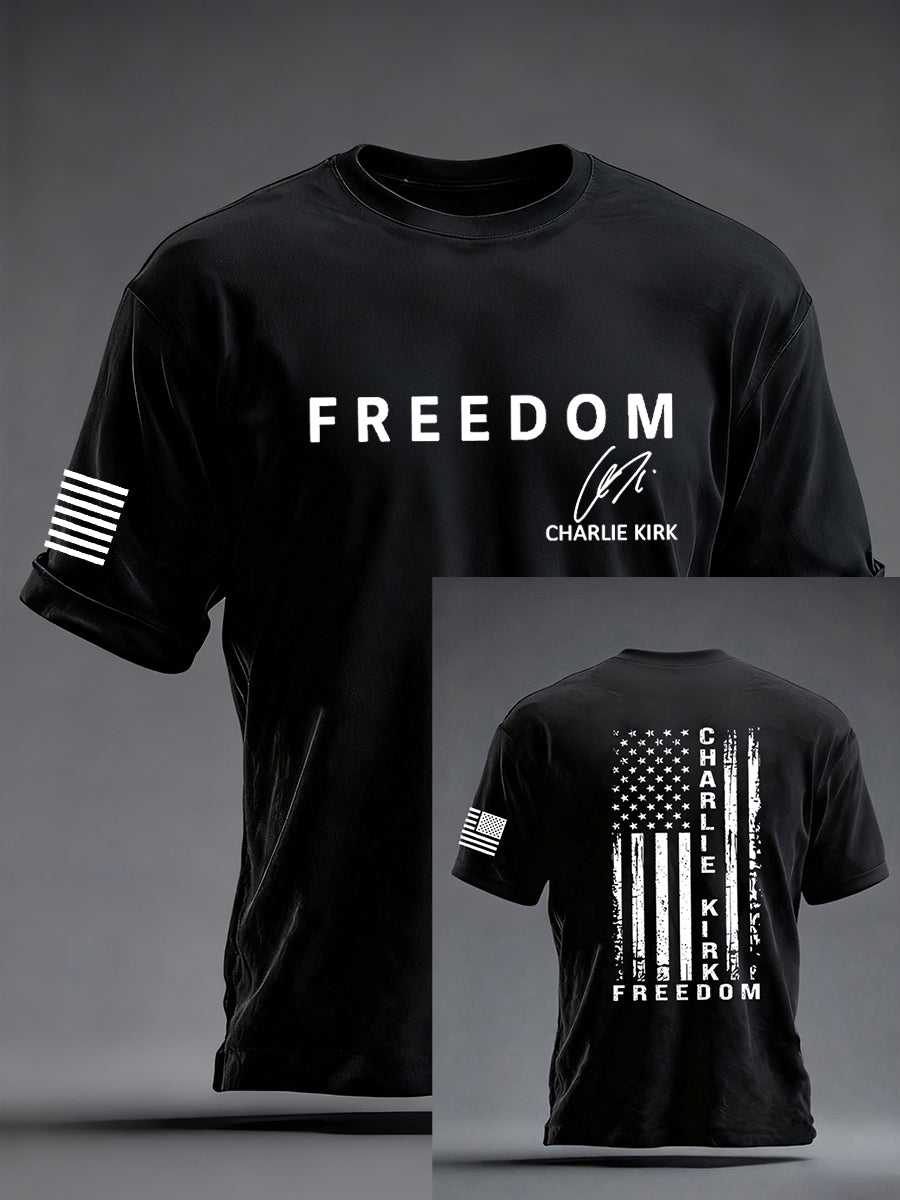Men's Freedom Is Not Free R.I.P Charlie Kirk Short Sleeve T-shirt