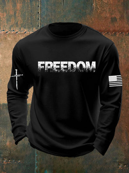 Men's Charlie Kirk Freedom Printed long sleeve T-shirt