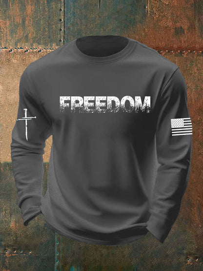 Men's Charlie Kirk Freedom Printed long sleeve T-shirt