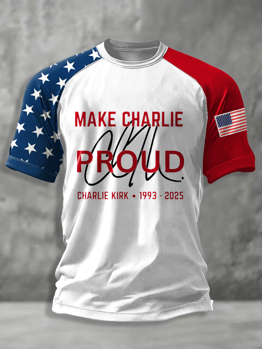 Men's Make Charlie Proud Print short sleeve t-shirt