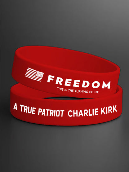 Unisex Freedom Is Not Free This is the Turning Point R.I.P Charlie Kirk Print Braided Rope Bracelet Wristband