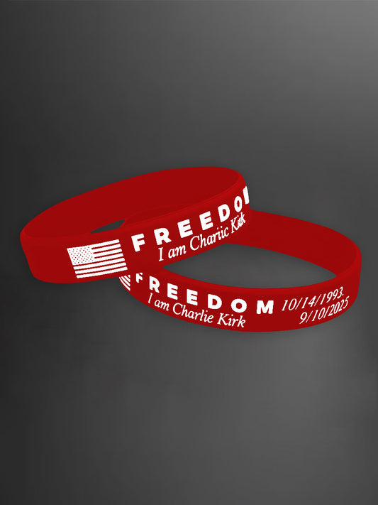 Unisex Freedom Is Not Free This is the Turning Point R.I.P Charlie Kirk Print Braided Rope Bracelet Wristband