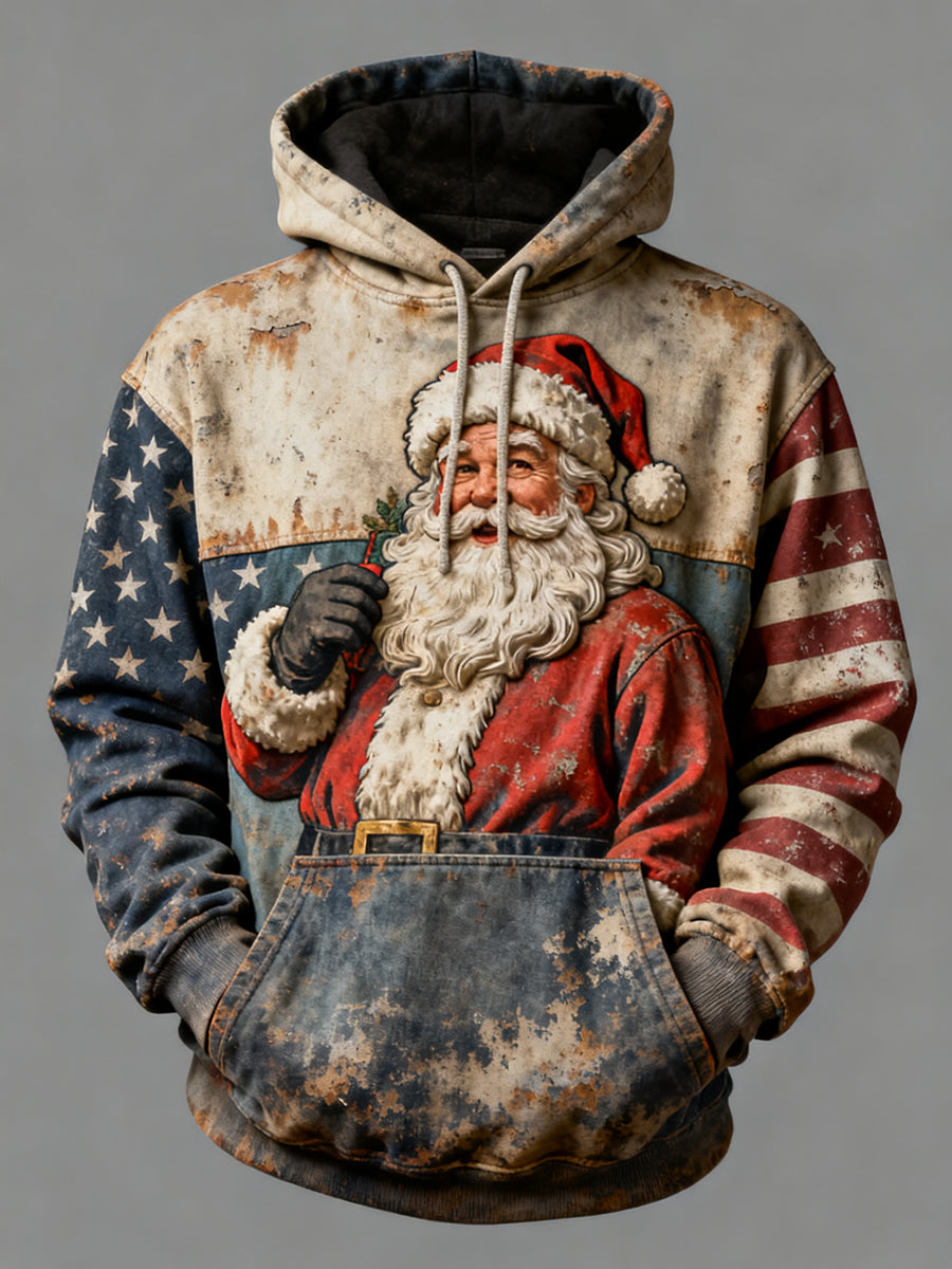 Men's Christmas Print Casual Hoodie