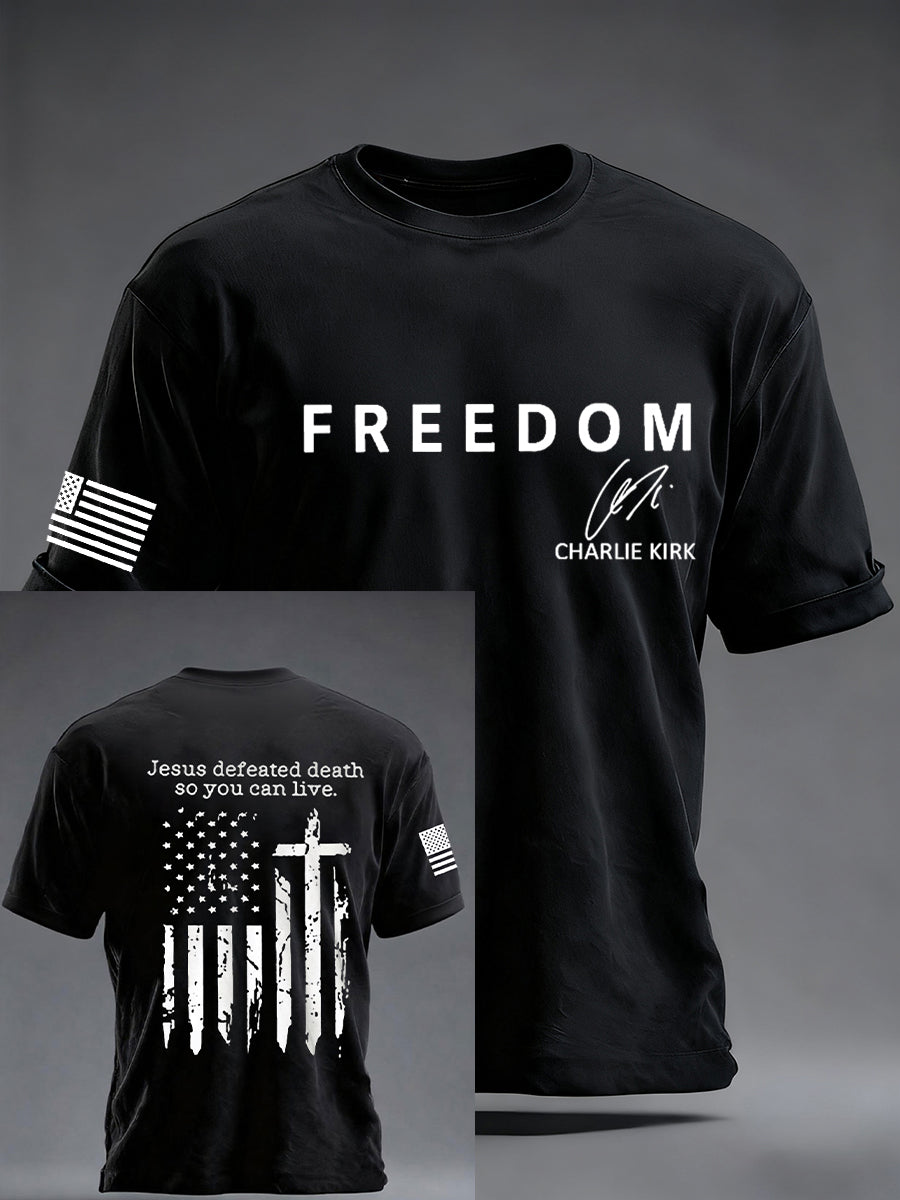 Men's Freedom Is Not Free R.I.P Charlie Kirk Short Sleeve T-shirt