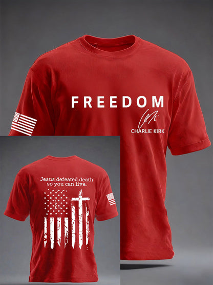 Men's Freedom Is Not Free R.I.P Charlie Kirk Short Sleeve T-shirt