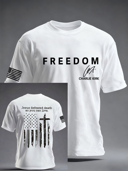 Men's Freedom Is Not Free R.I.P Charlie Kirk Short Sleeve T-shirt