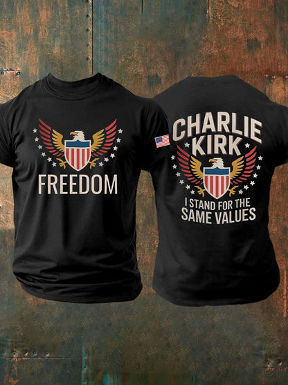 Men's Freedom Is Not Free R.I.P Charlie Kirk Short Sleeve T-shirt