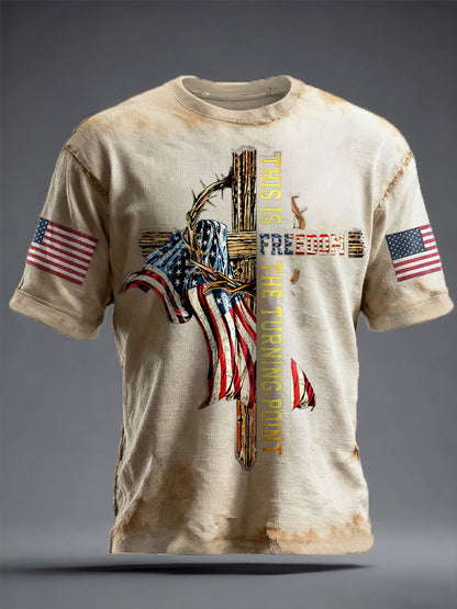 Men's Freedom True Patriot Printed T-shirt