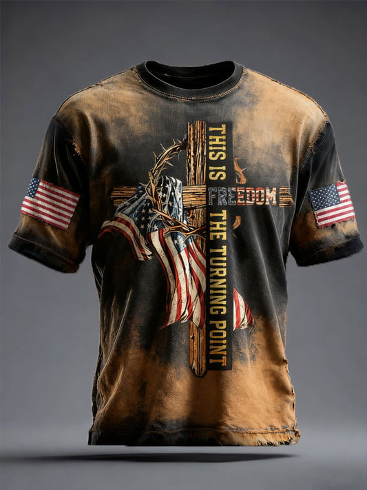 Men's Freedom True Patriot Printed T-shirt