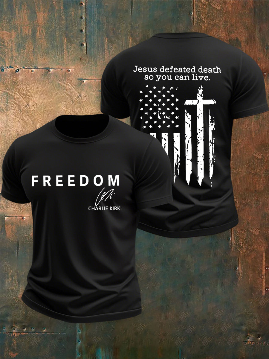 Men's Freedom Is Not Free R.I.P Charlie Kirk Short Sleeve T-shirt