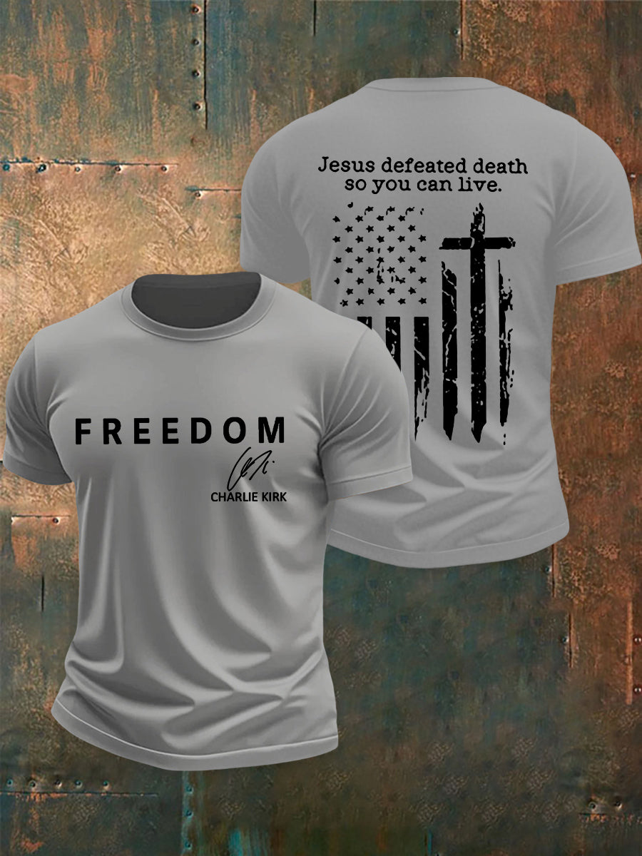Men's Freedom Is Not Free R.I.P Charlie Kirk Short Sleeve T-shirt