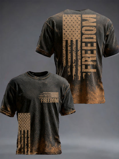 Men's Freedom True Patriot Printed T-shirt