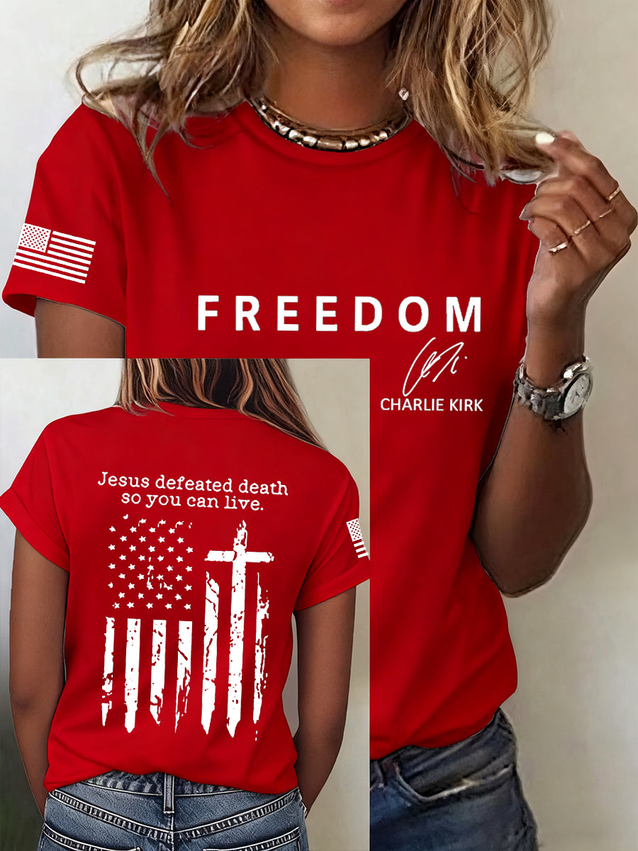 Women's Freedom Is Not Free R.I.P Charlie Kirk Short Sleeve T-shirt