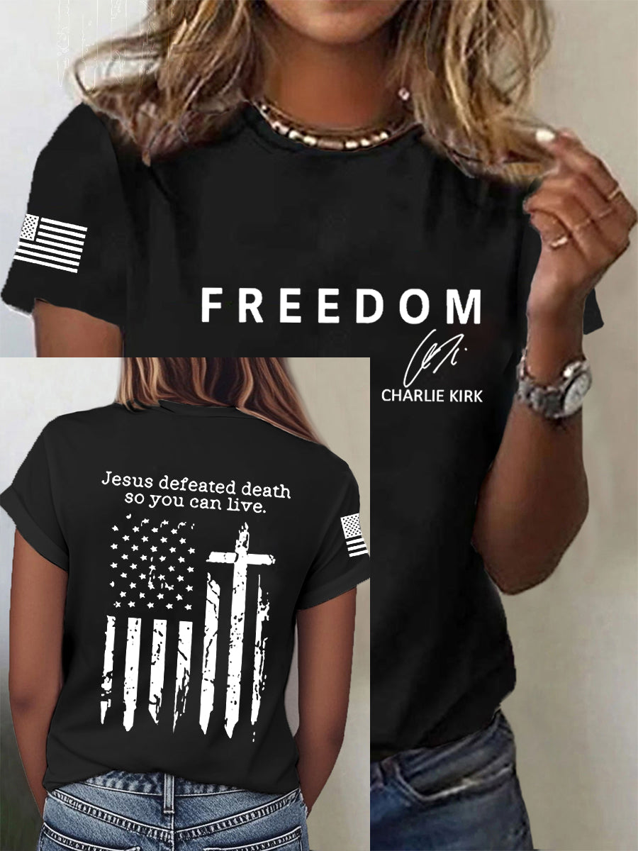 Women's Freedom Is Not Free R.I.P Charlie Kirk Short Sleeve T-shirt