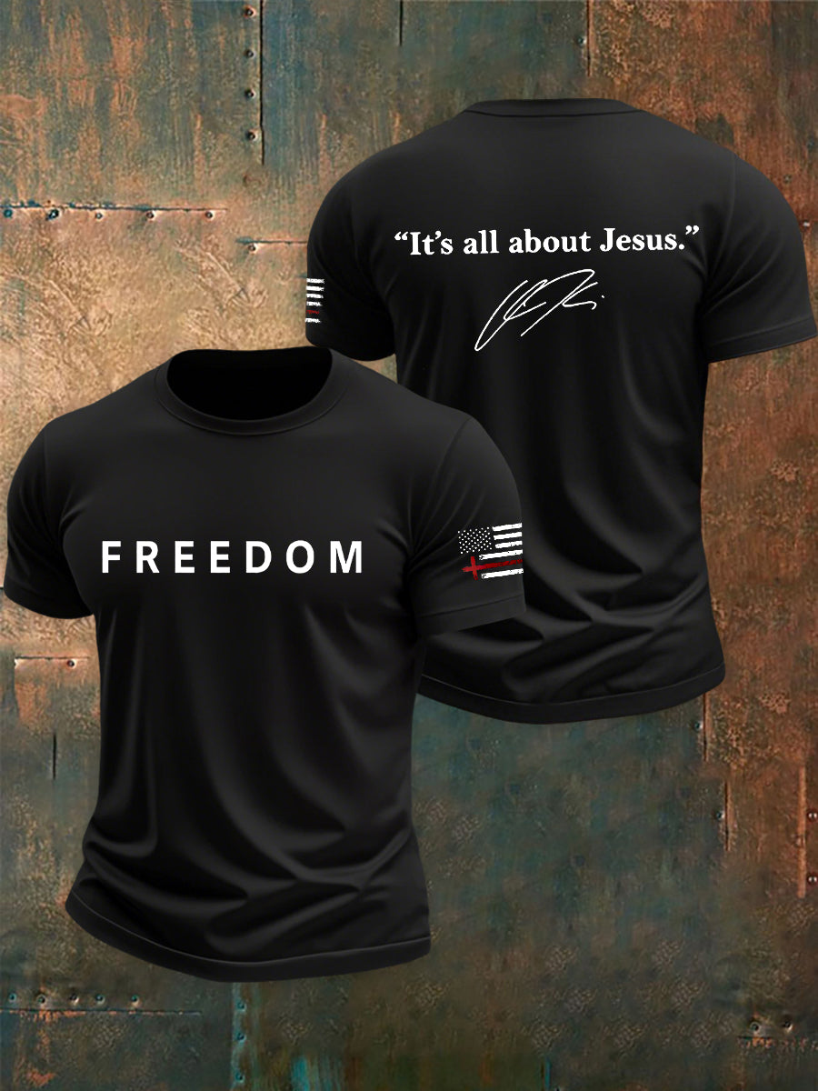 Men's Freedom Is Not Free R.I.P Charlie Kirk Short Sleeve T-shirt