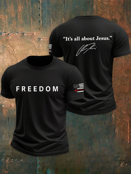 Men's Freedom Is Not Free R.I.P Charlie Kirk Short Sleeve T-shirt