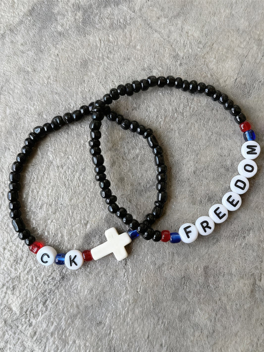 CK & Freedom Beaded Bracelet