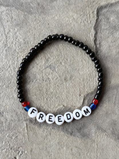CK & Freedom Beaded Bracelet