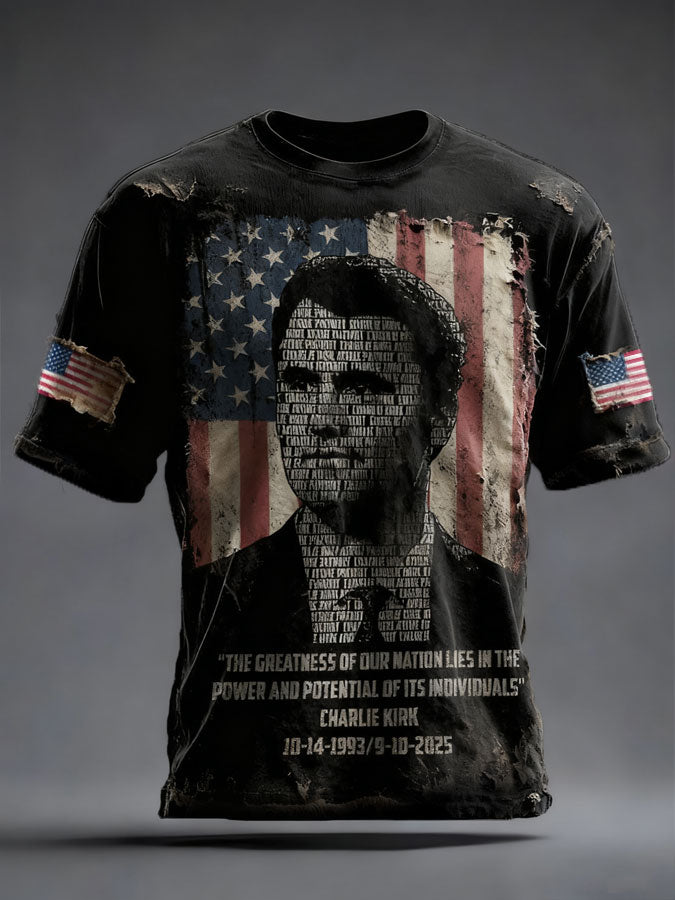 Men's Freedom Patriot Printed T-shirt
