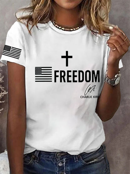 Women's Freedom Is Not Free R.I.P Charlie Kirk Short Sleeve T-shirt