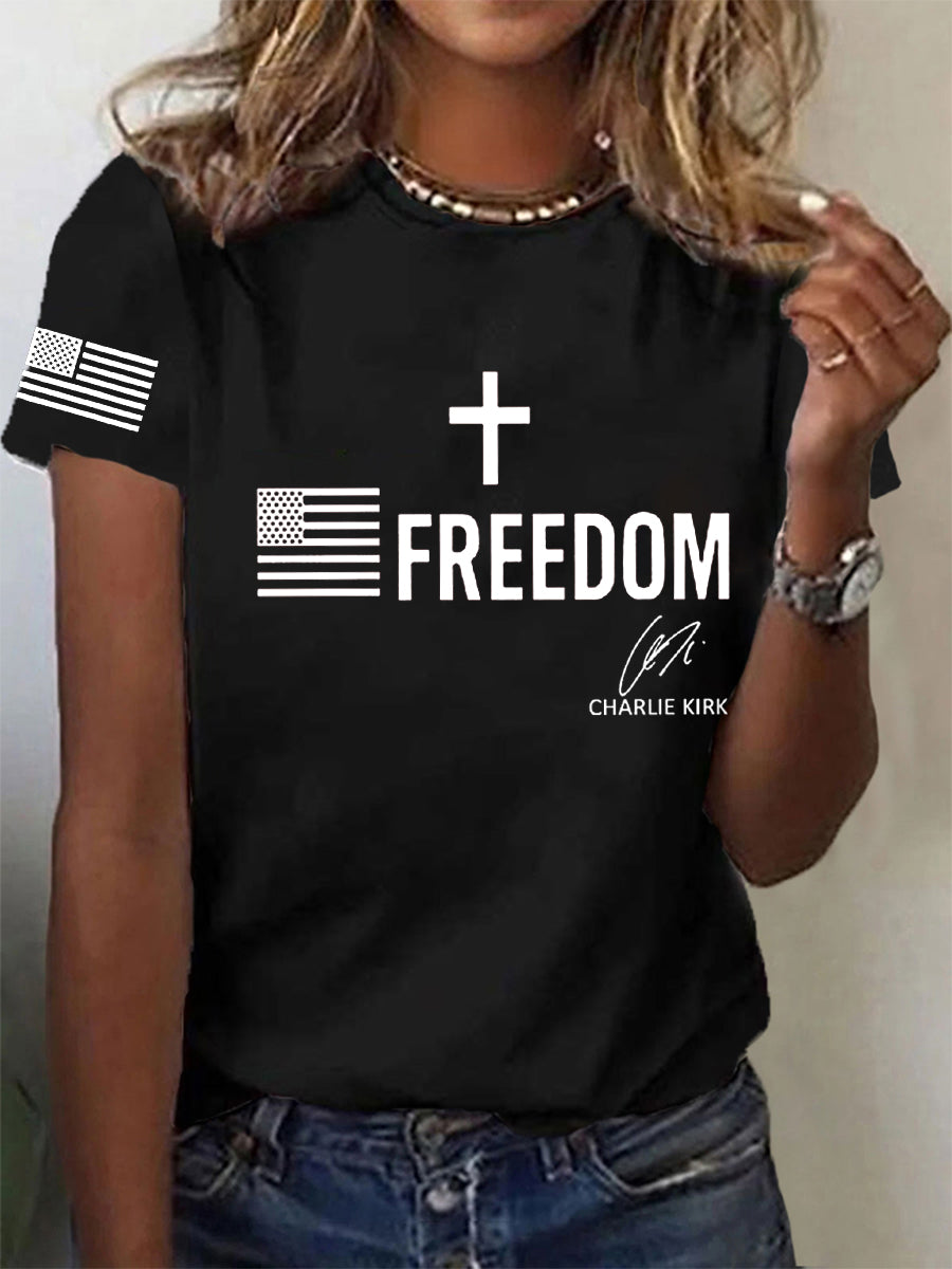 Women's Freedom Is Not Free R.I.P Charlie Kirk Short Sleeve T-shirt
